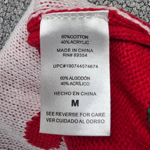 TO BE JOLLY WOMENS REVERSIBLE SEQUIN NAUGHTY NICE HOLIDAY SWEATER SIZE MEDIUM - Picture 8 of 14